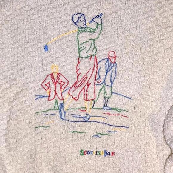 Scottish Cotton Sweater with Fun Embroidery - Picture 2 of 5